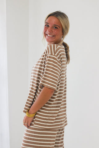 Inseparable Mocha Striped Set