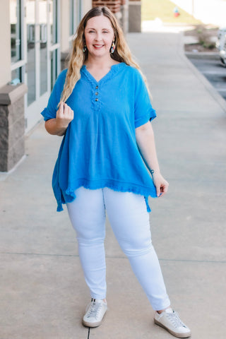 Into the Blue Snow Wash Top