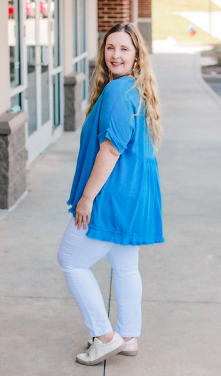 Into the Blue Snow Wash Top