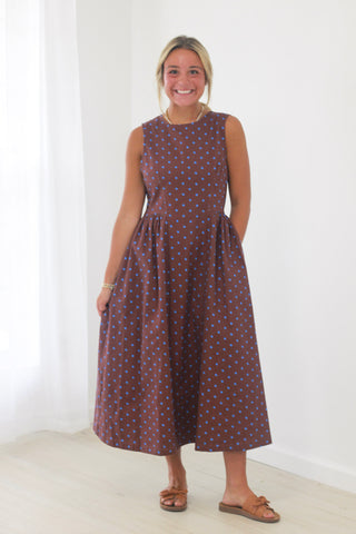 Don't Forget Me Chocolate Brown Midi Dress