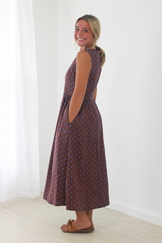 Don't Forget Me Chocolate Brown Midi Dress