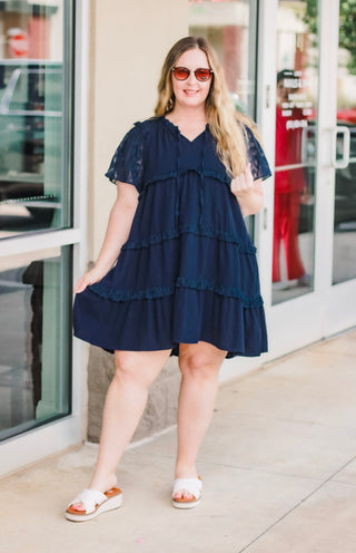 A Little Cheeky Navy Dress