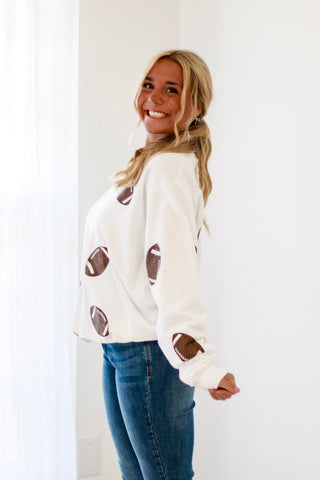 Spangle Football Pullover