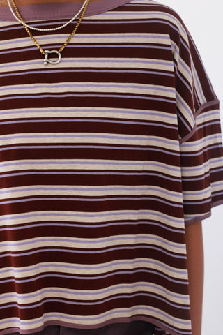 Focus on Me Striped Top in Fig