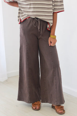 In Solidarity Brown Mineral Washed Pants