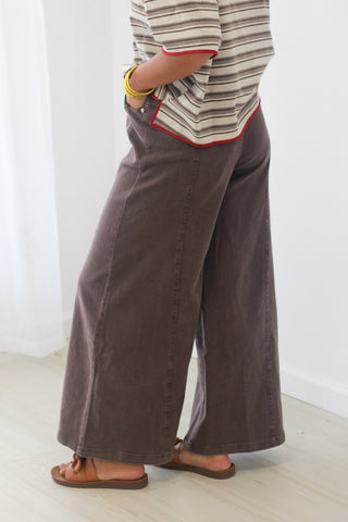 In Solidarity Brown Mineral Washed Pants