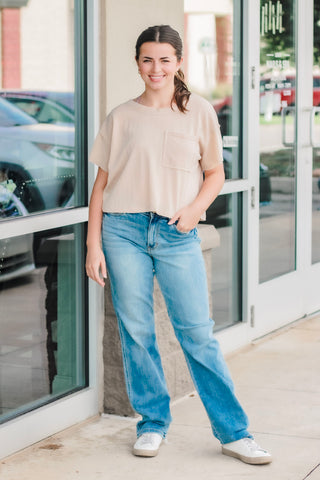 Love the Look Pocket Top in Sand