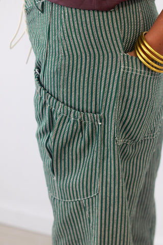 The Most of Me Striped Pants in Forest Green