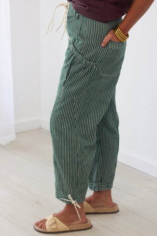 The Most of Me Striped Pants in Forest Green