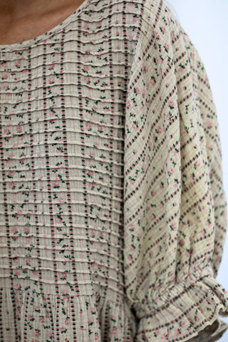 Blushing for You Floral Dress in Sage Gray