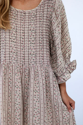 Blushing for You Floral Dress in Dusty Lilac