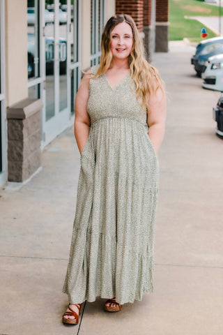 Tiny Blooms Smocked Maxi Dress