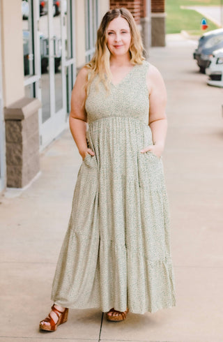 Tiny Blooms Smocked Maxi Dress