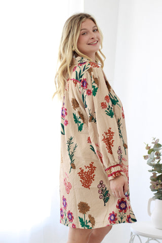 Southern Harvest Dress in Tan