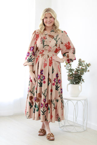 Blessings Bloom Floral Midi Dress