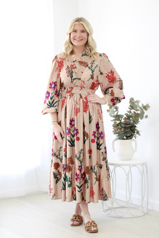 Blessings Bloom Floral Midi Dress