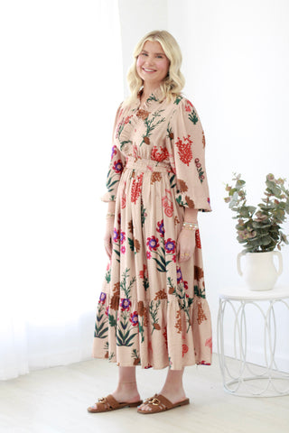 Blessings Bloom Floral Midi Dress