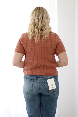 Textured in Time Button Up Sweater