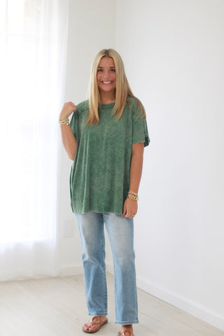 Softly Falling Top in Green