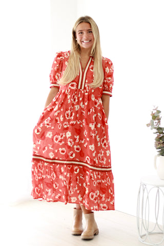 Changing Leaves Floral Dress