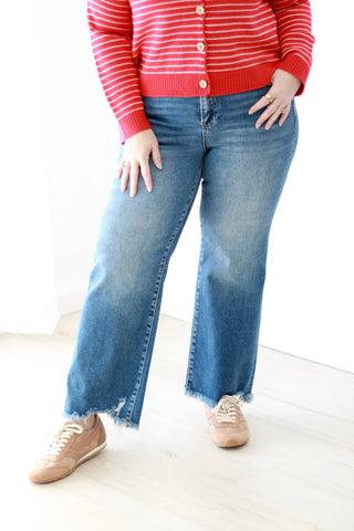 Everyday Mid Rose Crop Straight Jeans by Risen