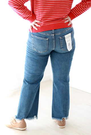 Everyday Mid Rose Crop Straight Jeans by Risen