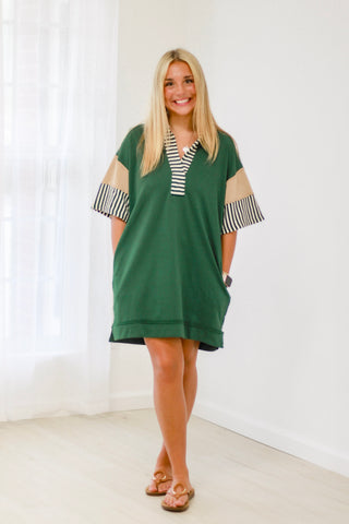 On Major Trend Sweatshirt Dress in Hunter