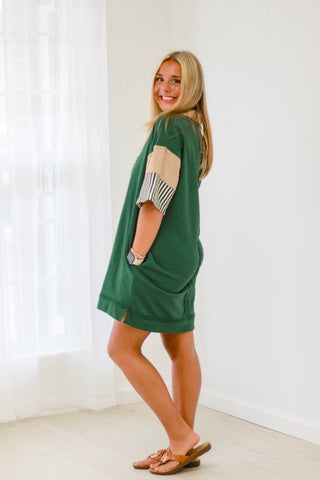 On Major Trend Sweatshirt Dress in Hunter