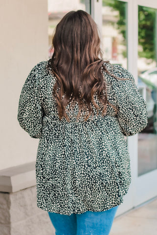 Spotted in Time Blouse in Black