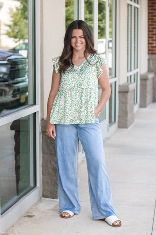 Neutral Era Floral Blouse