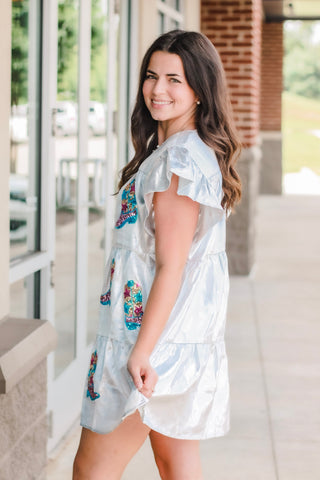 She's Gone Country Dress with Sequins Boots