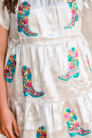 She's Gone Country Dress with Sequins Boots