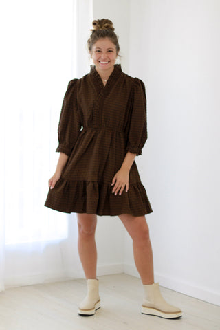 Autumn Grace Dress in Brown