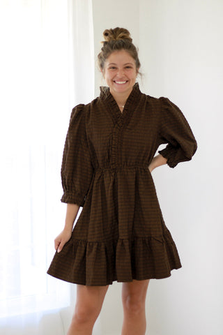 Autumn Grace Dress in Brown
