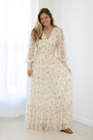 Dreamy Floral Mesh Maxi