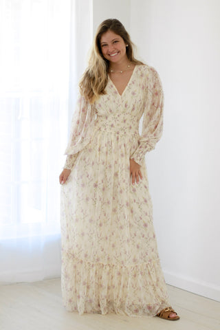 Dreamy Floral Mesh Maxi