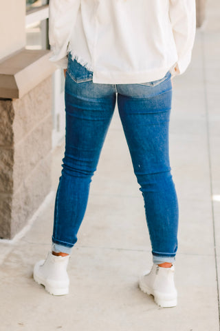 Time of My Life Judy Blue Button Fly Skinny Jeans