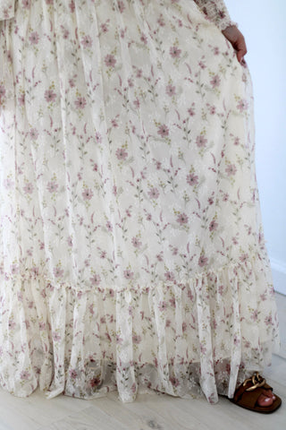 Dreamy Floral Mesh Maxi