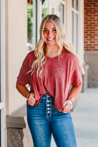 Can't Make This Up Crimson Top