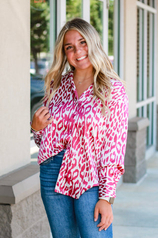 Girls Just Wanna Have Fun Printed Blouse