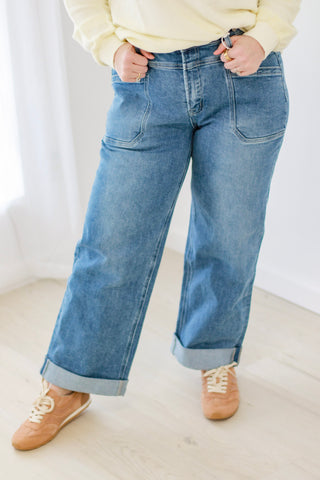 No Defeat High Rise Wide Leg Jean