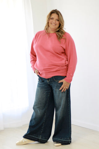 Call Me Cute Everyday Pullover in Ruby