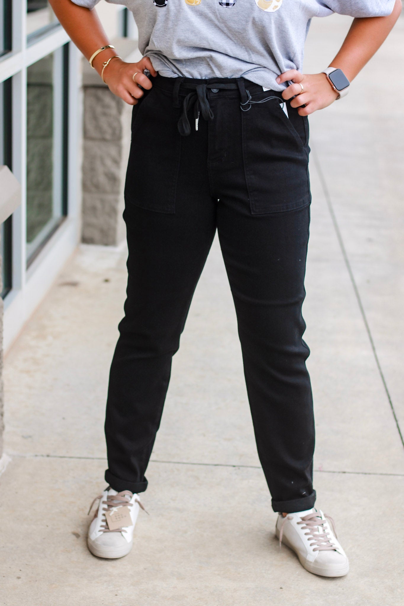 Judy Blue Joggers in Black - Allure Clothing Boutique