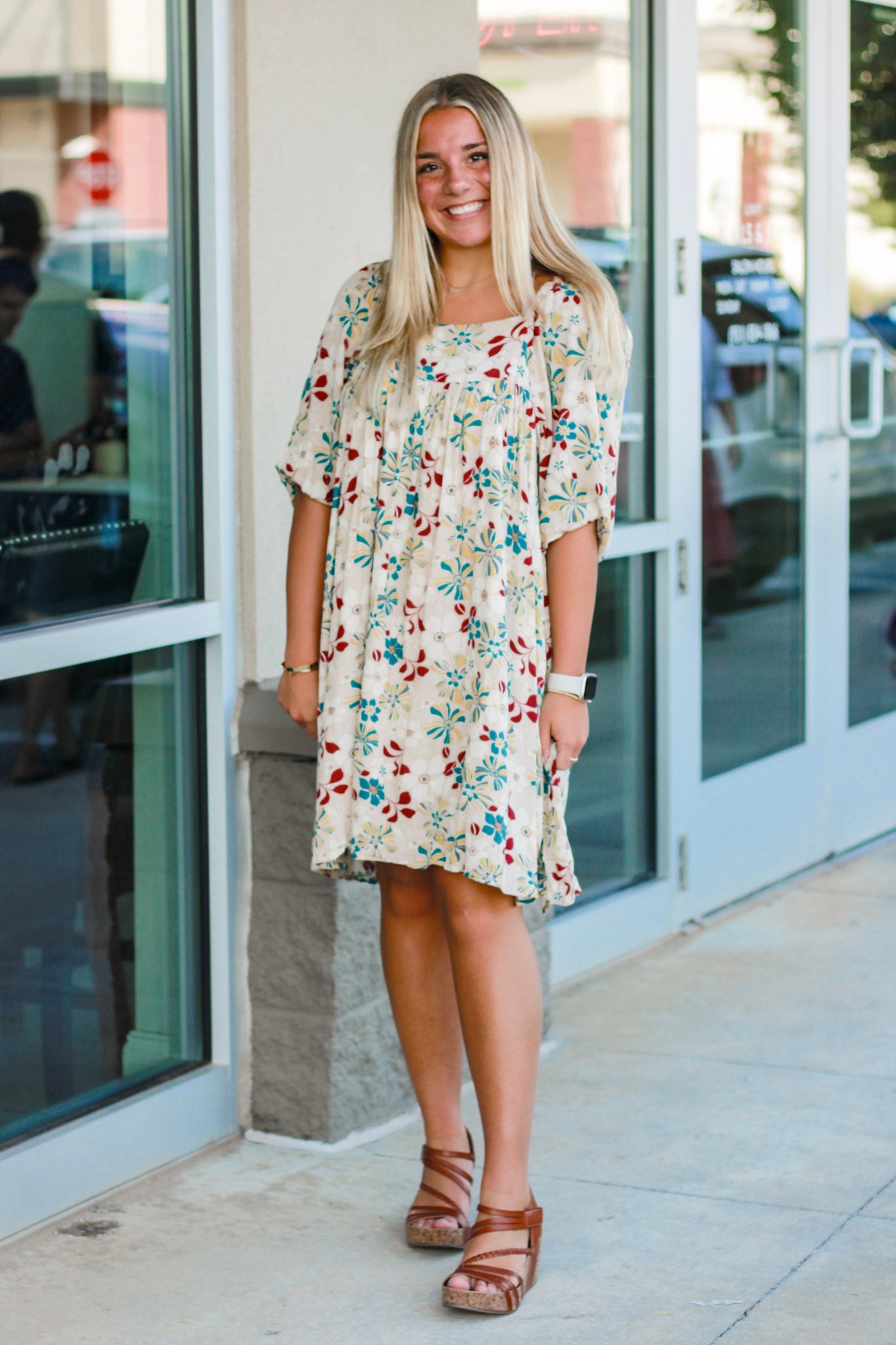 Fun For All Fall Floral Dress