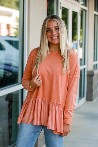 Pumpkin Patch Approved Peplum Top