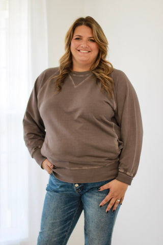 Call Me Cute Everyday Pullover in Mahogany