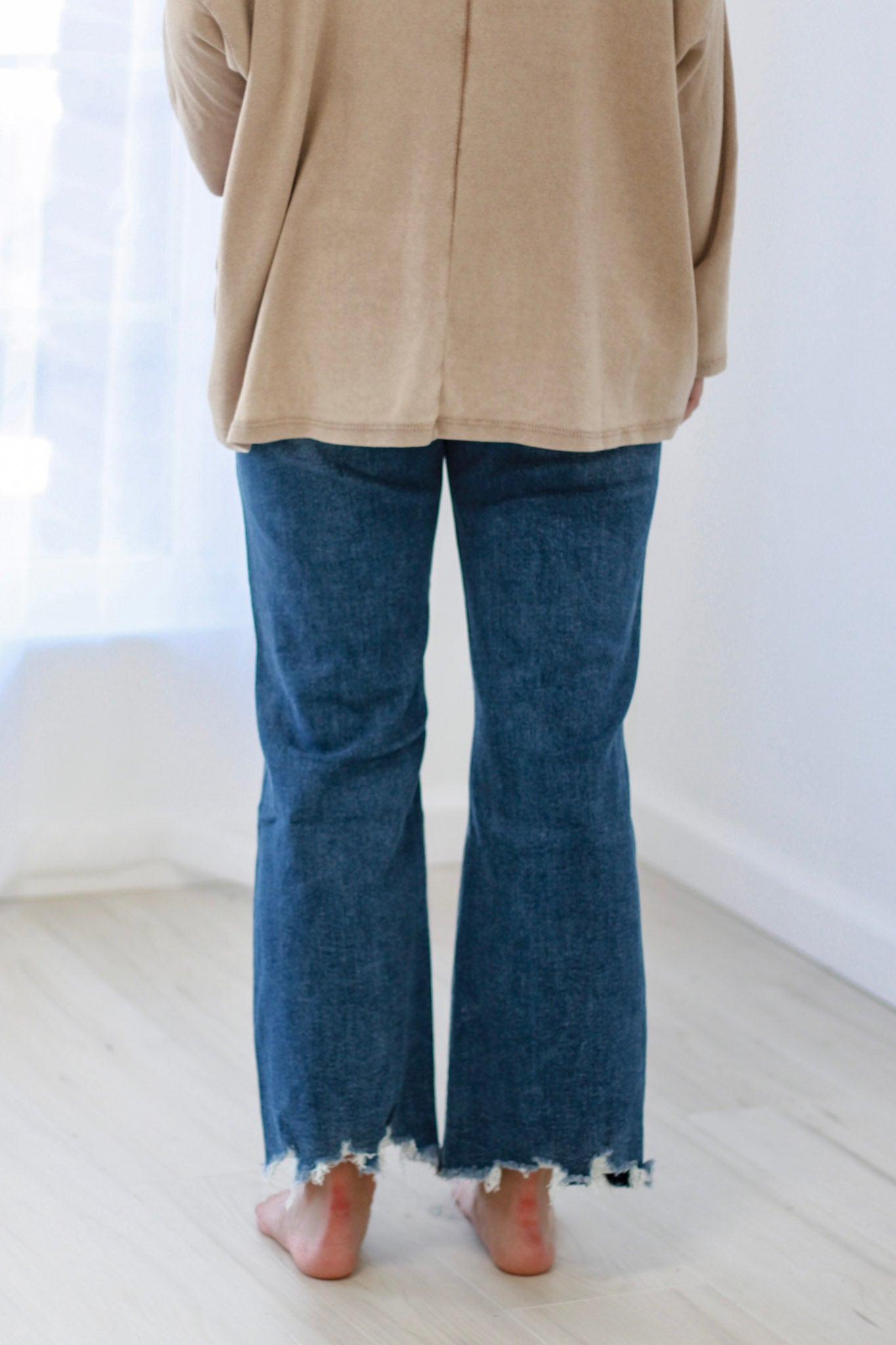 90's Vintage Crop Flare Mica Jeans