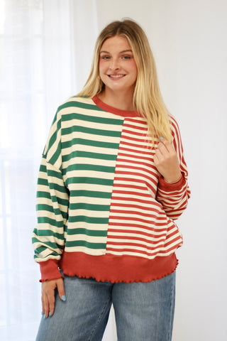 Fall Fun Striped Pullover