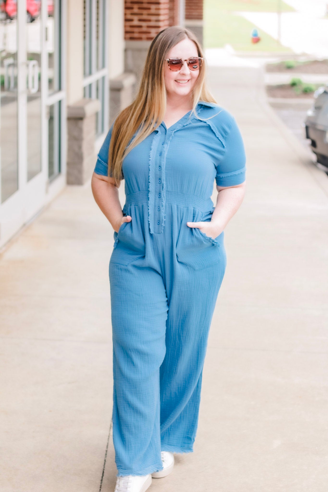 Off to Work Blue Jumpsuit