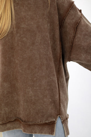 Chill Vibes Only Acid Washed Pullover